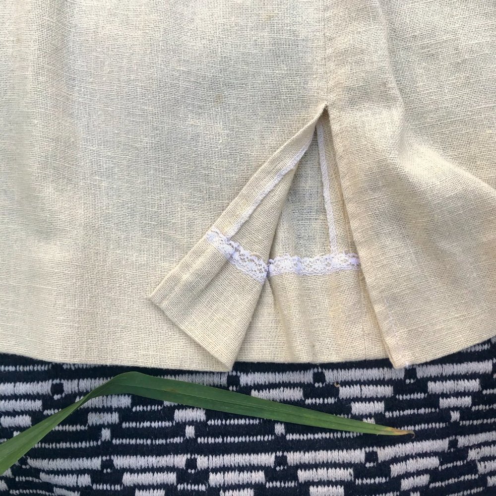 vtg Linen A-line skirt - Picture 10 of 14